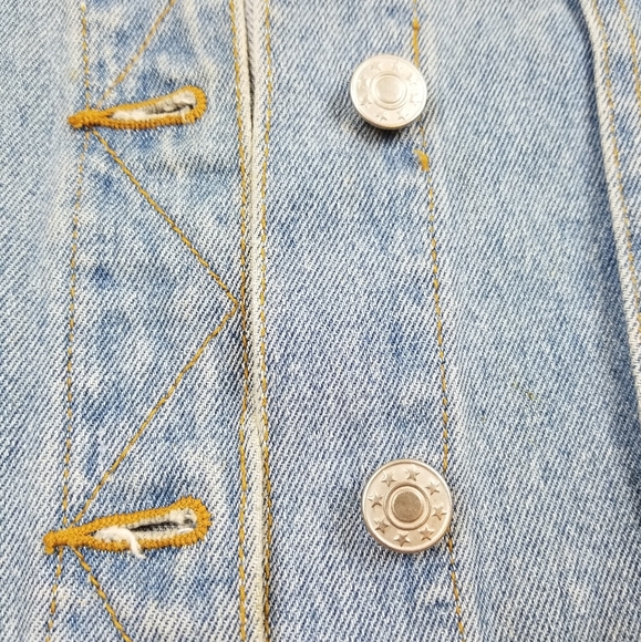 VTG 90's 00 Cute Light Wash Denim Jeans Vest - Picture 3 of 6